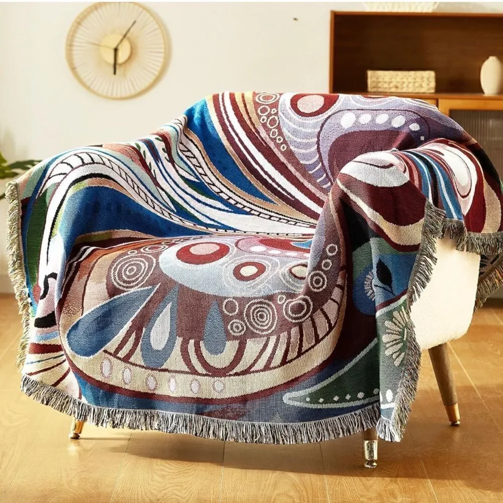 Western Boho Couch Throw Blanket